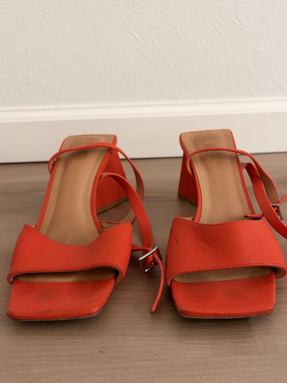 LMS Orange Strappy Heels Size 39